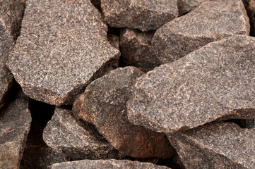 Close-up of natural gray rough stone