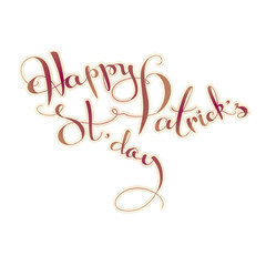 happy saint patrick's day card. lettering