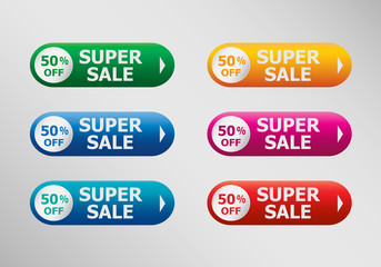 Super Sale banner  and infographic design template