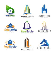 Fototapeta na wymiar Real Estate Logo Set