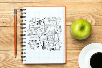 Coffee cup for fresh idea