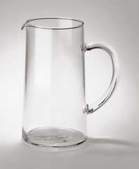 Empty glass jug