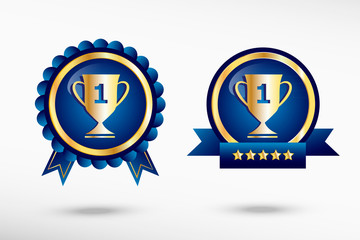 Champions Cup icon stylish quality guarantee badges