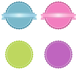 Set of badges
