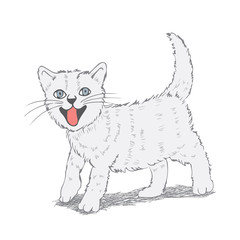hand-drawn cute cats. vector illustration
