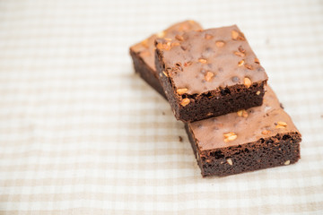 Fototapeta na wymiar Fresh Homemade Chocolate Brownie