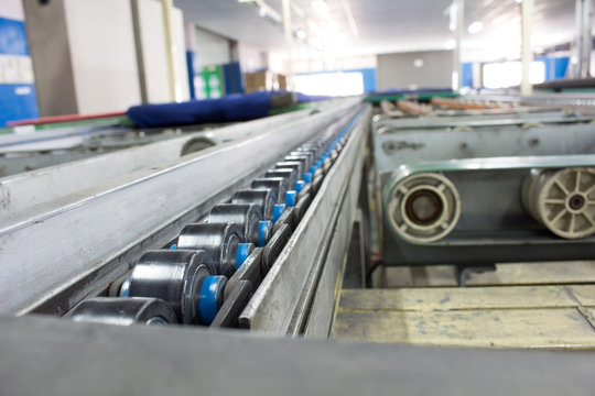 Chain Support for Pallet Conveyor line.