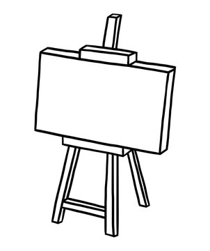 Easel Clipart Black And White