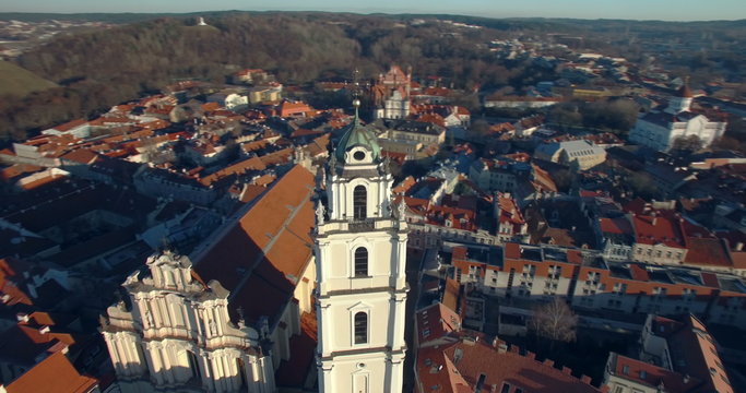 
00:01 | 00:30
1&times;

AERIAL. Smooth orbit flight around Sts Johns' Church (Sv. Jonu baznycia) in Vilnius. Beautiful view of old town of capital of Lithuania. 4K