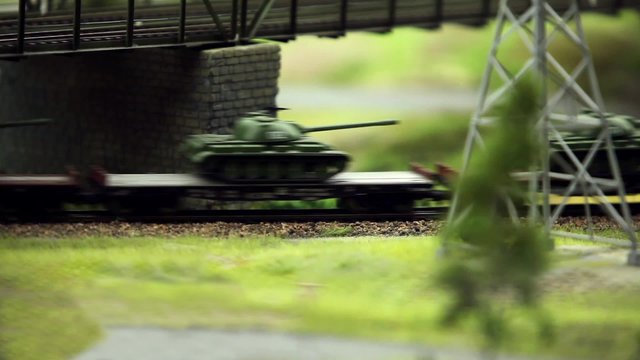 Freight train with panzer 