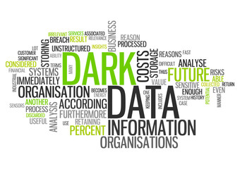 Fototapeta premium Word Cloud Dark Data