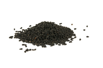 black cumin isolated on white background