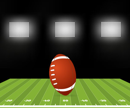 american football stylish illustration with ball