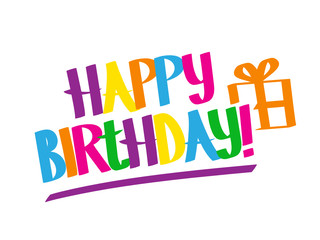 HAPPY BIRTHDAY Vector Graffiti Letters Card 