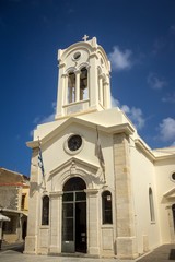 Fototapeta premium White Beautiful Church in Crete, Greece