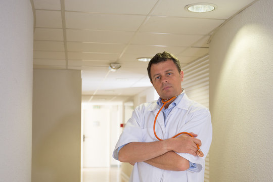 Medical doctor man in the office at hospital