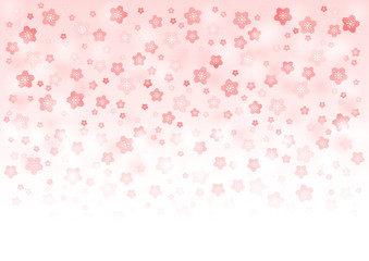 桜の花模様の背景イラスト