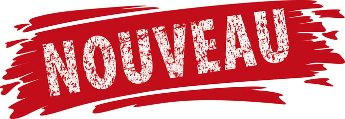 NOUVEAU, grunge, auf rotem Label