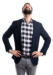 Fototapeta premium Man looking up