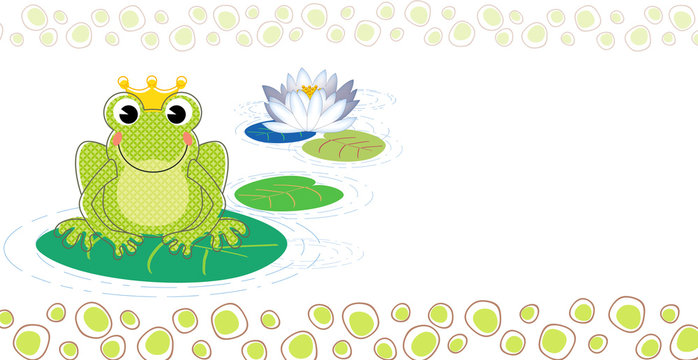 Frog baptism invitation with space to write your message