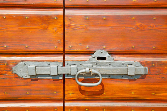 europe in italy antique close and rusty lock closeup