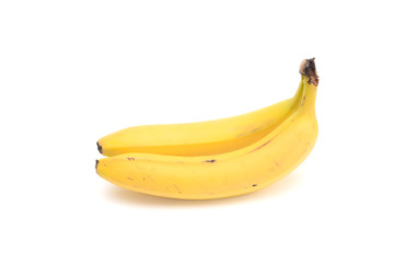 two bananas isolated over white background