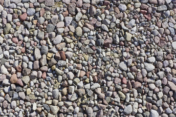 fragment of an ideal sea stone beach