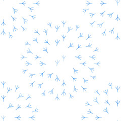 Fototapeta na wymiar Seamless pattern background with traces of birds.
