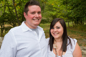 Engaged Couple Portrait Outdoors