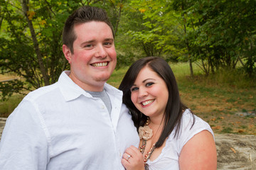 Fototapeta premium Engaged Couple Portrait Outdoors