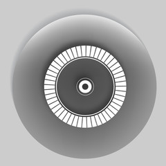Diamond disc for concrete cutting vector icon