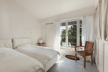 Interior of house, bedroom