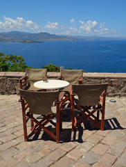  Taverna at the top of the hill next to the castle provides customers with a welcome drink after thr walk up the hill and a 