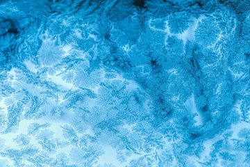 Frosty pattern on glass