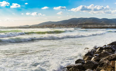 Spanien Küste Meer Brandung Wellen 