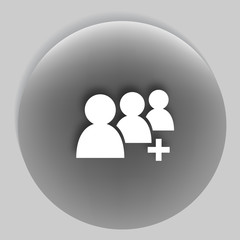 Add new user account flat icon for apps