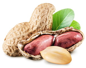 Peanuts with leaves.