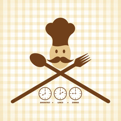 Breakfast Lunch and Dinner time menu card design stock vector