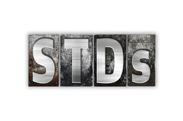 STDs Concept Isolated Metal Letterpress Type