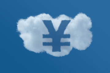 Euro Symbol in the form of a Cloud