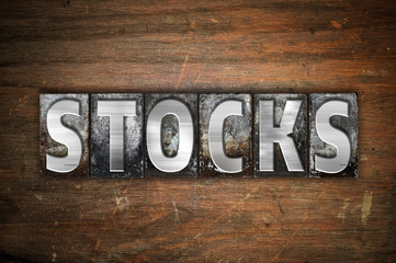 Stocks Concept Metal Letterpress Type