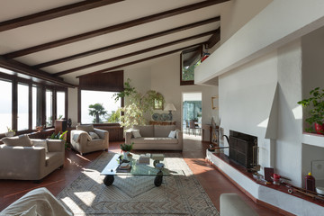 living room of a rustic house