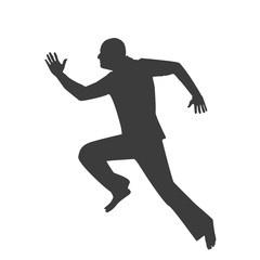 Fototapeta na wymiar Icon man running on a white background