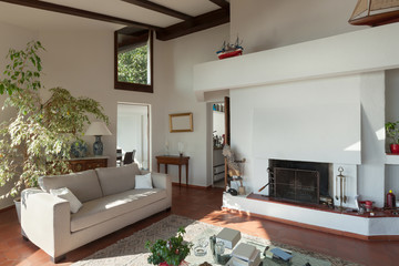 living room of a rustic house