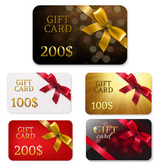 Gift Card With Bows Big Set