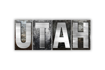 Utah Concept Isolated Metal Letterpress Type