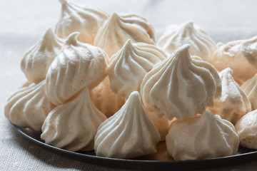 Meringue. Selective focus.
