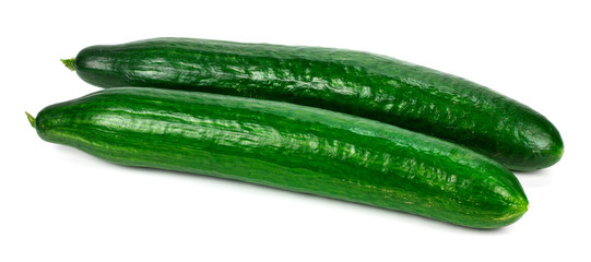 fresh cucumbers  isolated on white