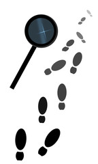 Лупа Детектив Следы Криминалистика Преступление Сыщик