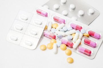 tablets, pills, syrups and medicines to improve health
